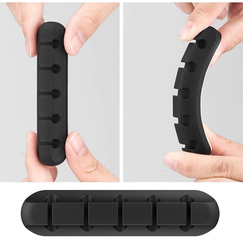 Cable holder for cable organizer silicone USB cable winder desktop tidy management clip mouse earphone cable organizer
