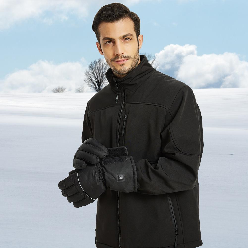 Heated Motorcycle Gloves USB Rechargeable Battery Three Temperature Settings Electric Heat Resistant Gloves&6000mAh power bank