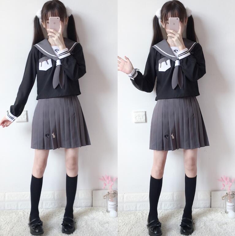 School Uniforms Girls JK Uniform Shirts Skirts Suit Student High School Japanese Preppy Sailor Suit jkx111