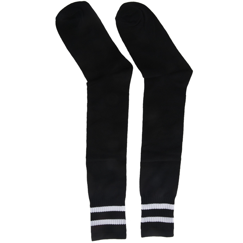 Children Sport Soccer Long Socks High Sock Baseball Hockey Socks (black)
