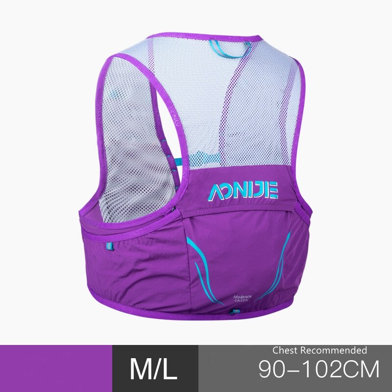 Aonijie 2.5L Ultralight Running Vest Outdoor Rugzakken Portable Hydration Pack Tassen Voor Camping Wandelen Fietsen Marathon C932S: ML  Purple Bag