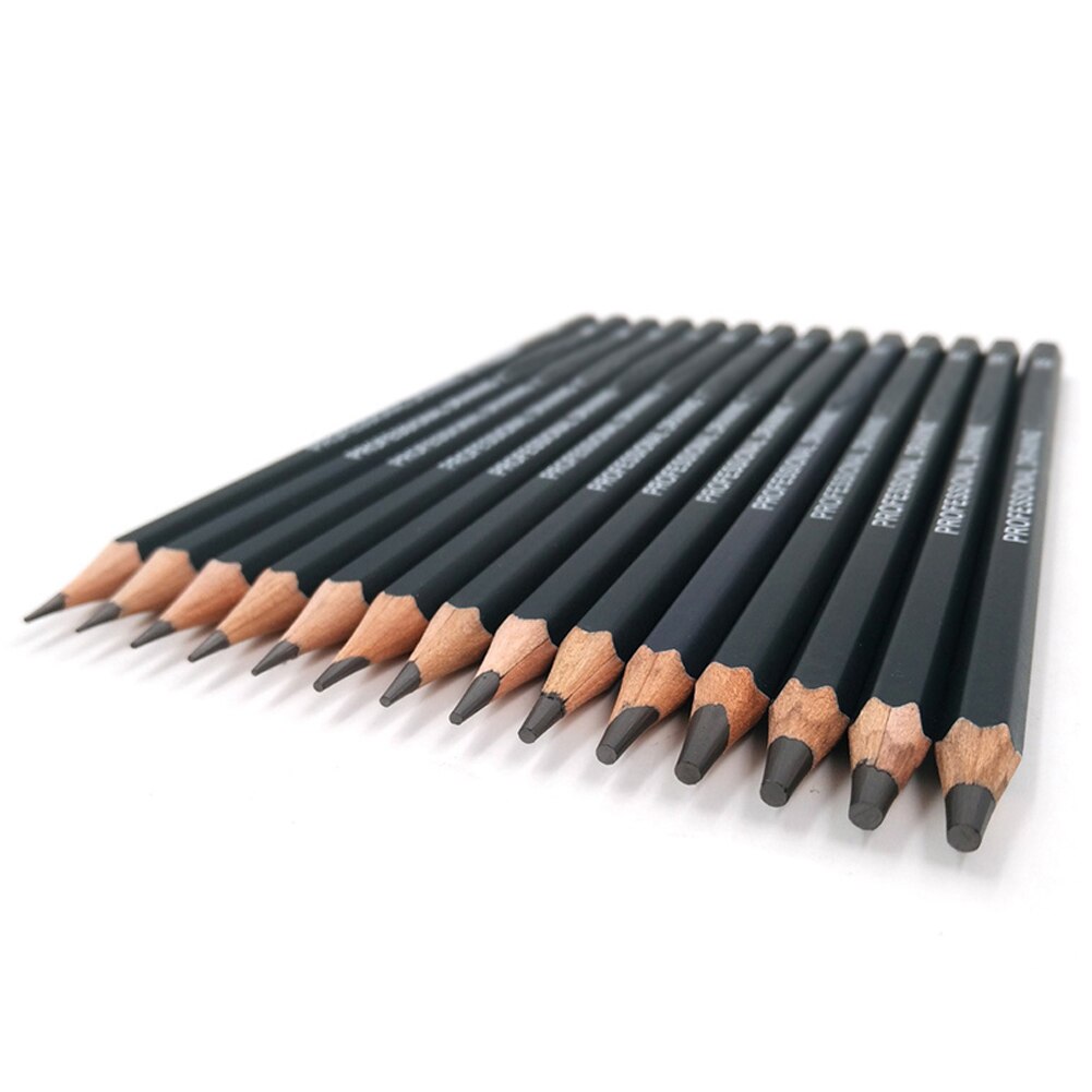 14 pcs/set Sketch Drawing Pencil Set HB 2B 6H 4H 2H 3B 4B 5B 6B 10B 12B 1B Painting Pencils Stationery Supplies