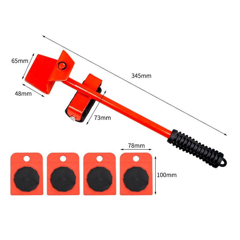 Heavy Furniture Roller Move Tools Multifunctional Heavy Object Moving Pulley Easy to Operate Material Handling Tools LXY9