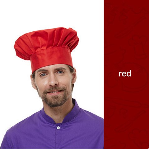 chinese chef hat restaurant hat cook hat kitchen hat chef cap: red