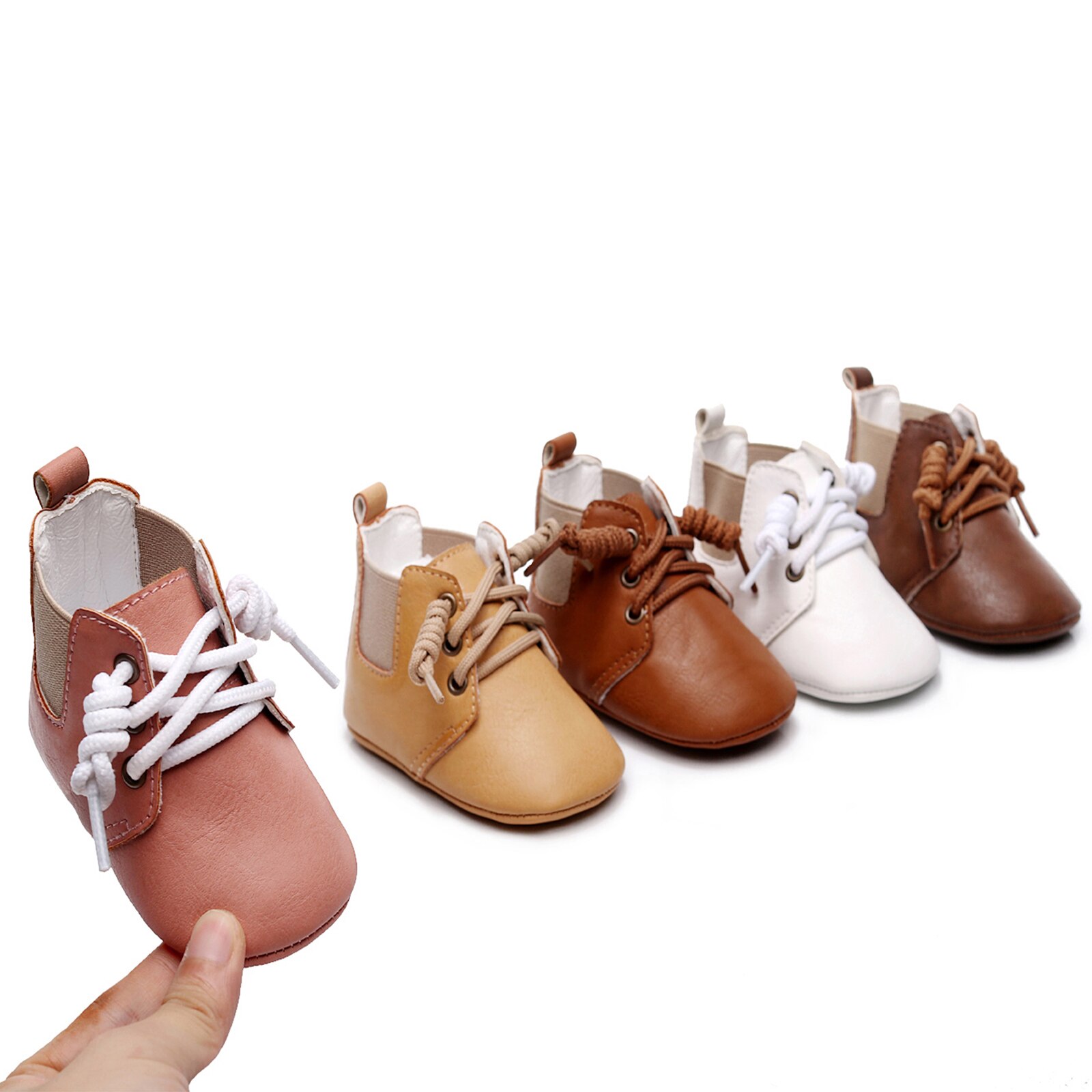 Baby & freundlicher kleidung Kleinkinder Weichen Sohlen Schuhe, Leder Socken, gehen Anti-Unterhose Geburtstag Winter Spitze-hoch retro Sneaker