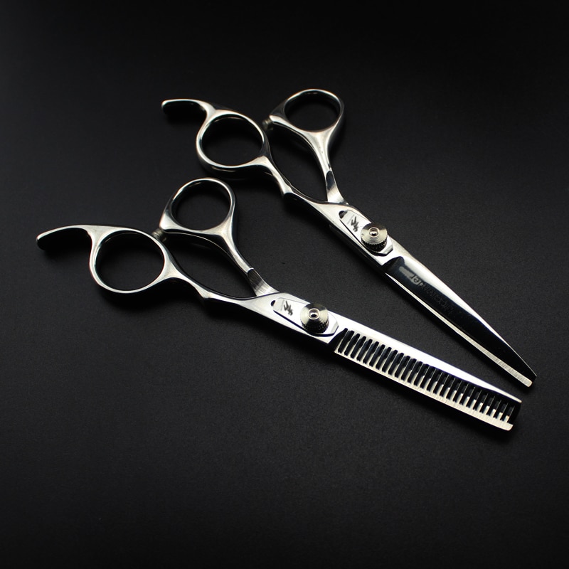 6.0inch hairdressing set Pet scissors Japan 440C Sharp Quick-cut hair scissors with advanced screws Adjustable
