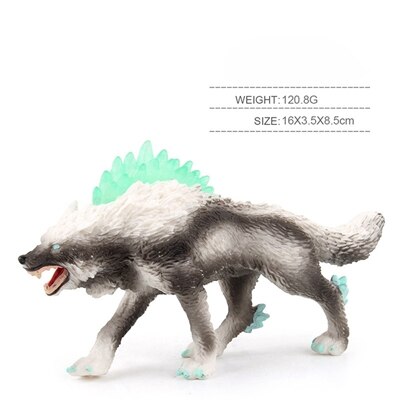 Classic Toys Solid Forest Animal Model Roaring Snow Wolf Plastic Handmade Decoration Educational Toy: A