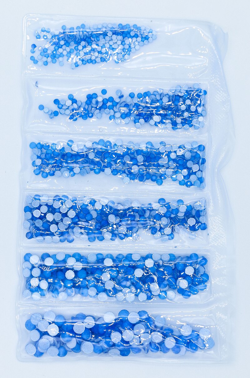 Mezcla luminosa fluorescente SS6-SS20, diamantes de imitación de neón sin fijación por calor, decoraciones eléctricas noctilucentes para decoración de uñas: 1 mm / Opaco