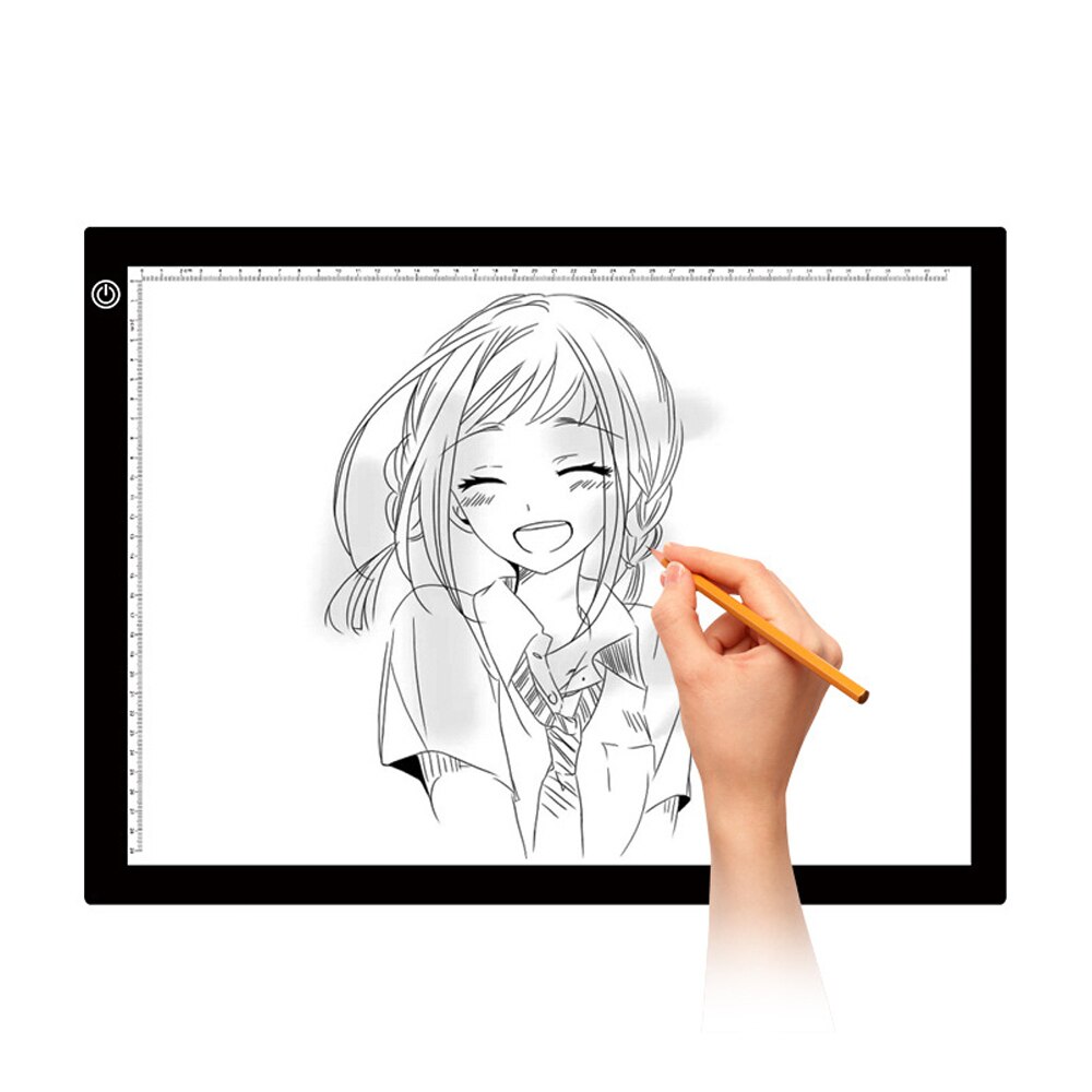 LED Copy Desk Copy Station A3 Cartoon Pad With Measure Building Light Up Copy Pad(1pc): A3 3 Steps Light