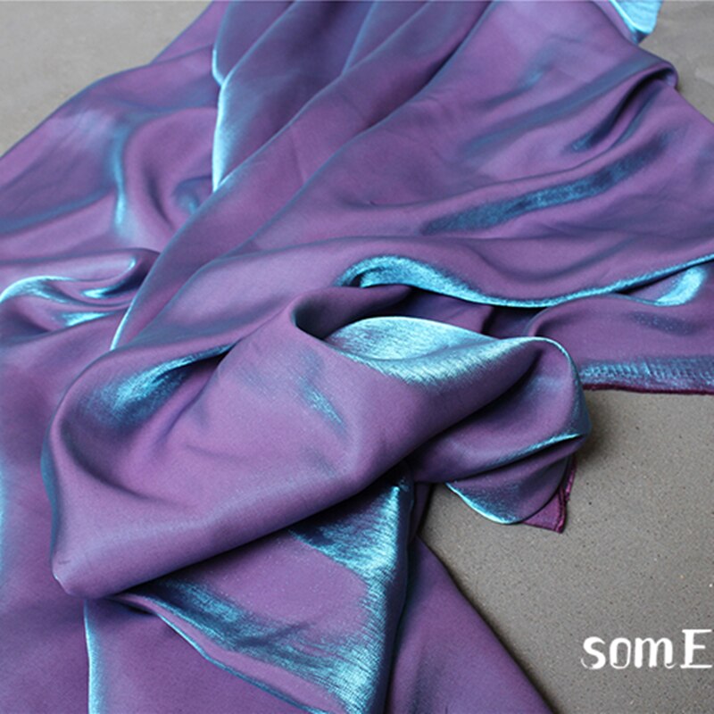 Mercerized Cotton Silk Satin Fabric Violet Gradient Color DIY Pajamas Kungfu Suit Cheongsam Dress Fabric 50*145cm