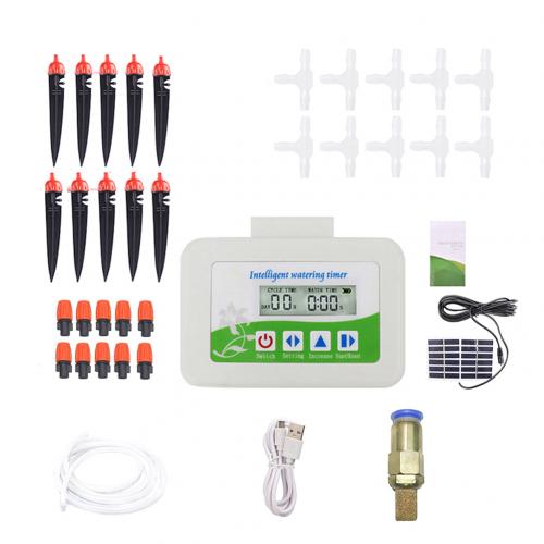 Sistema de irrigação automático para áreas internas, movido a energia solar, dispositivo de rega automática, dispositivo de irrigação por gotejamento, mangueira de rega: with Solar Panel