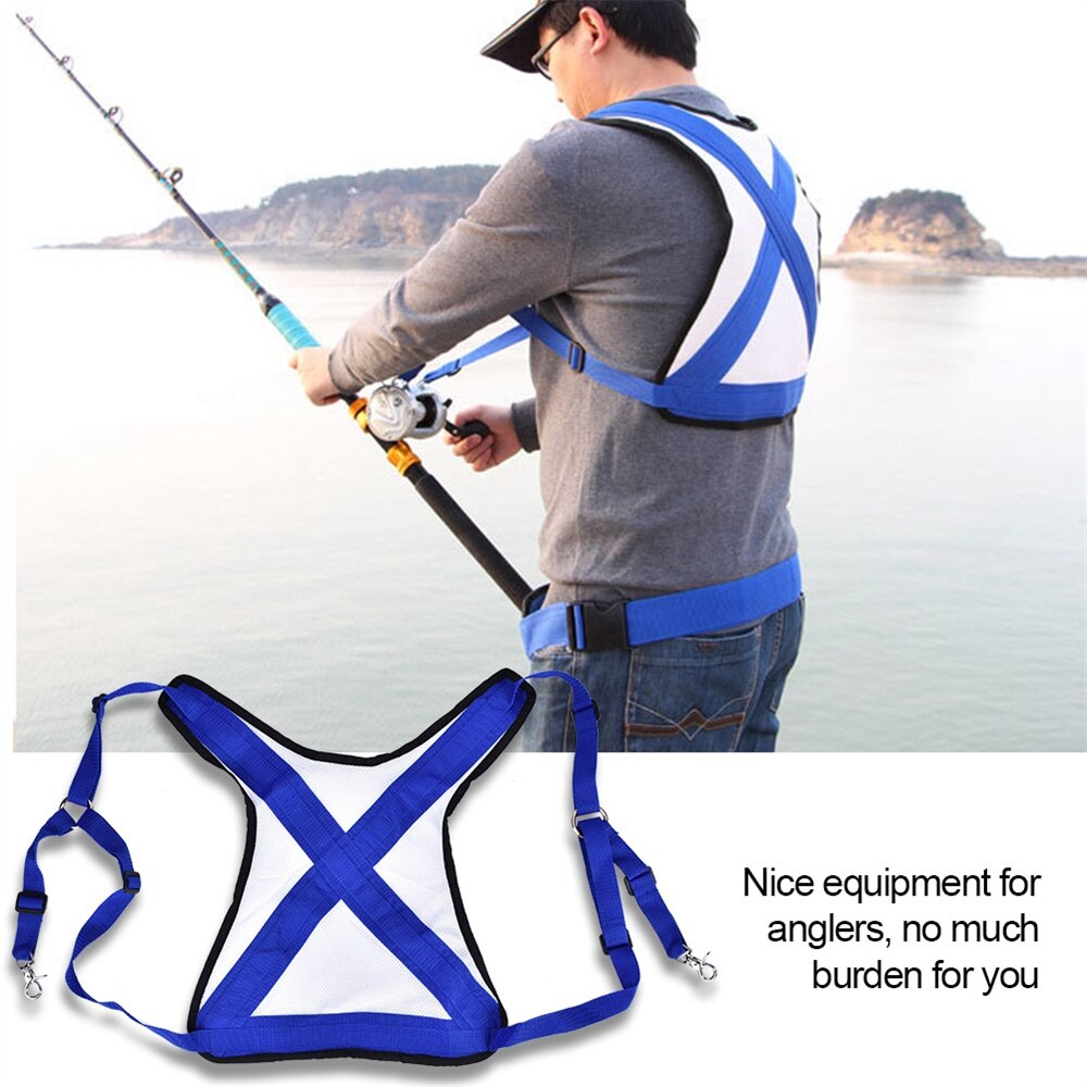 Arnés de hombro para pesca, práctico chaleco de pesca ultraligero, cinturón ajustable, novedad de