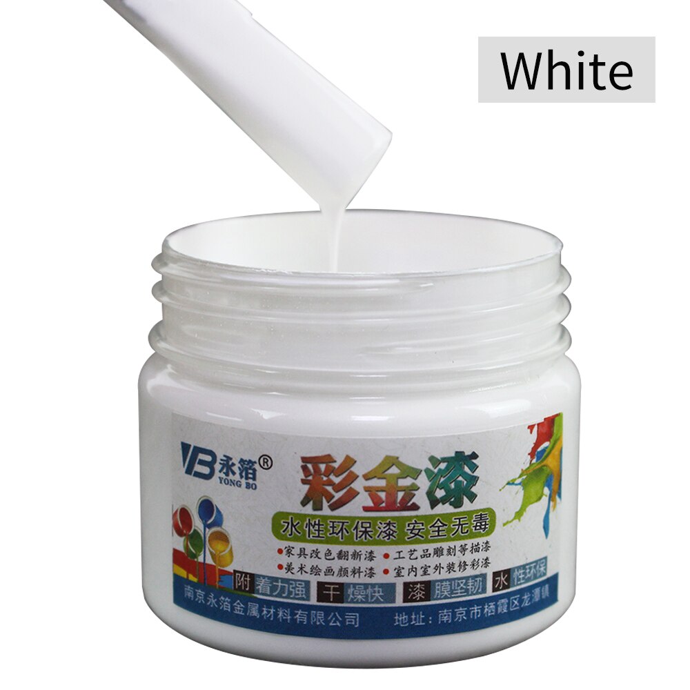 100g Water-based Paint Varnish Silver Spray Paint for Furniture,Handcrafts,Wall Painting Spraying ,Metal, Fence: White