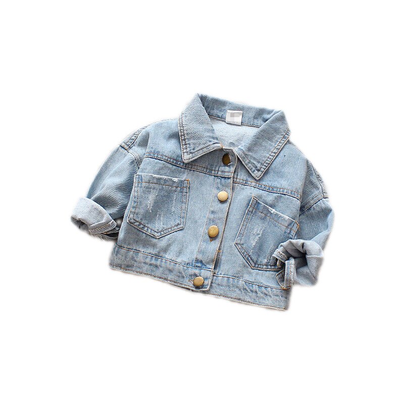 autumn denim jacket short paragraph 0-3 years old boy cartoon cute children's clothing
