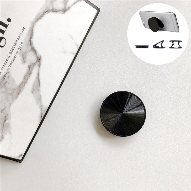 Extendable Phone Ring Holder Socket Solid Cellphone Grip Ring Holder for iPhone 11 pro max for Xiaomi/Huawei Grip Holders: Black