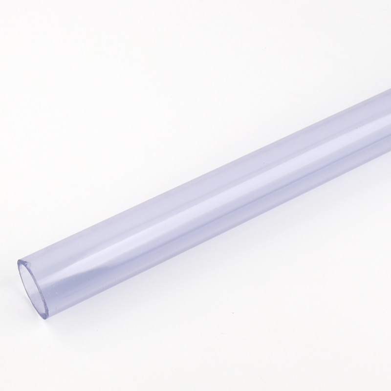 1pc Outer Dia 20mm Transparent PVC Pipe 50cm Length Plastic Aquarium Fish Tank Hard Tube Greenhouse Irrigation Garden Water Pipe