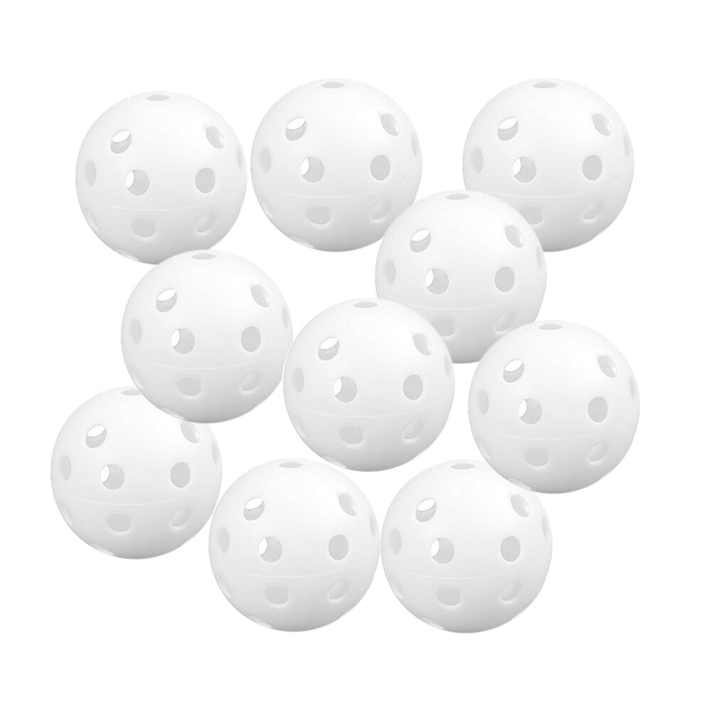 10 Pcs Hollow Golf Practice Balls Plastic 41mm Portable Durable for Sports Training &T8