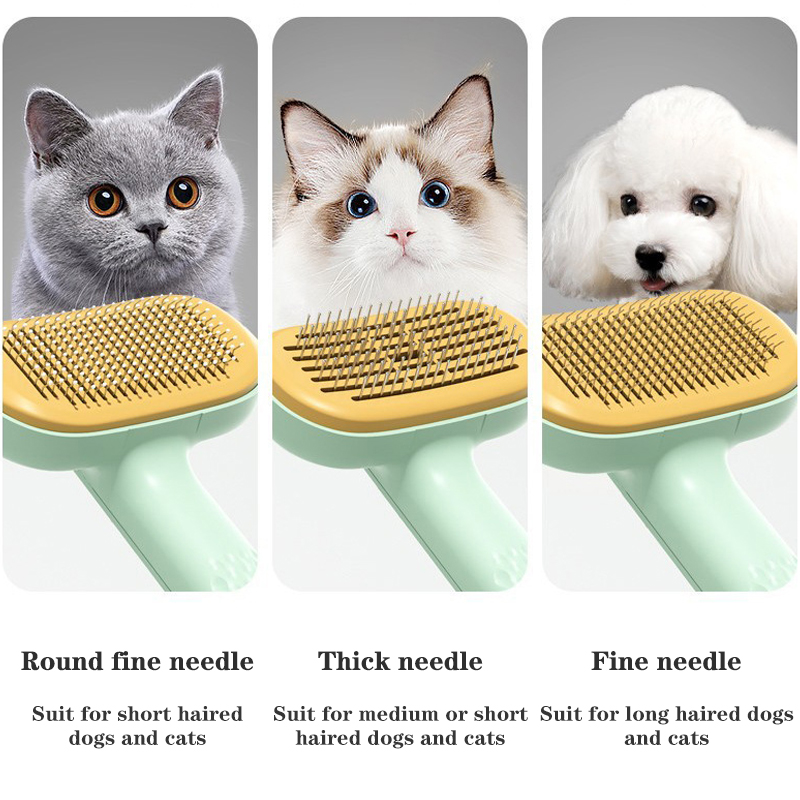 Zelfreinigende Borstel Voor Hond En Kat Verwijdert Haar Massages Huisdier Haaruitval Kam Pet Grooming Borstels Speciale Naald Kam