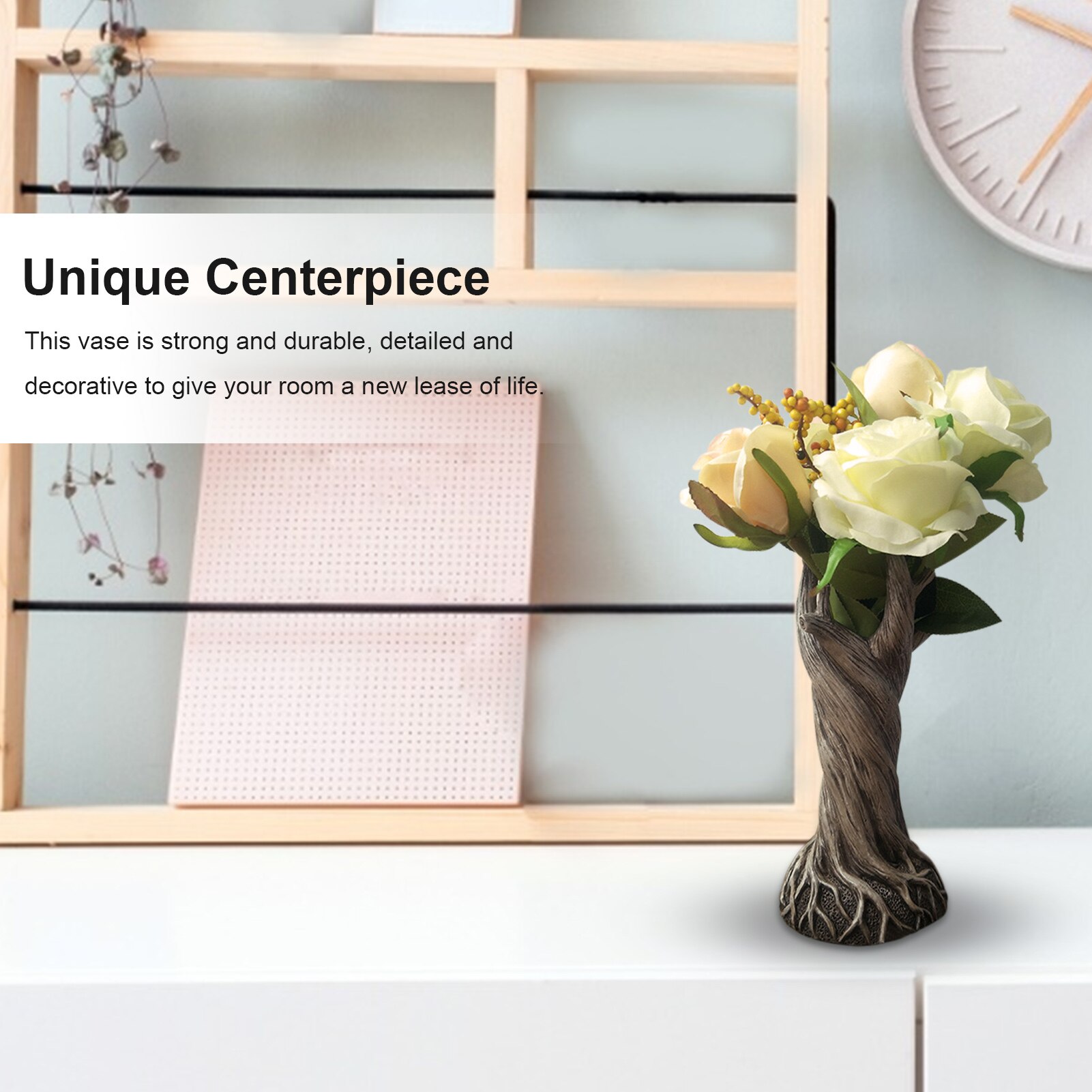 Nordic Tree Trunk Shape Flower Vase Home Decor Flower Holder Centerpiece Arts Flower Pot Modern Flower Vase Ornaments