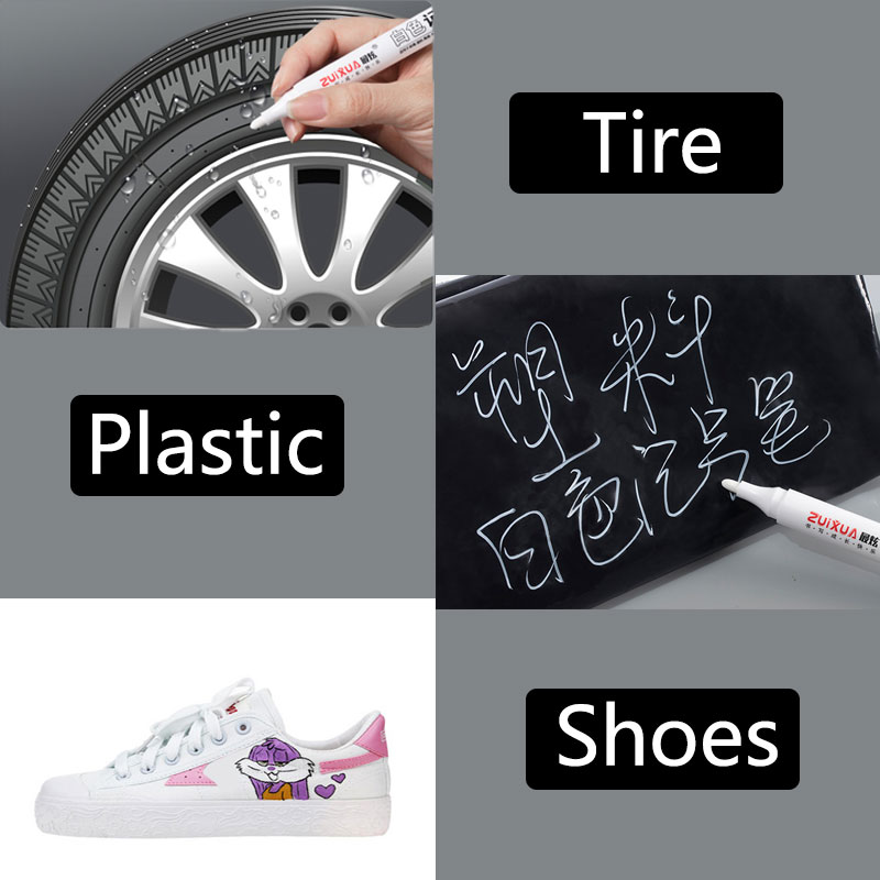 5 Stück weiße Markierung stifte 2,0mm ölige wasserdichte weiße Gel stift DIY Graffiti Skizzen markierungen Briefpapier wrting Schul Material