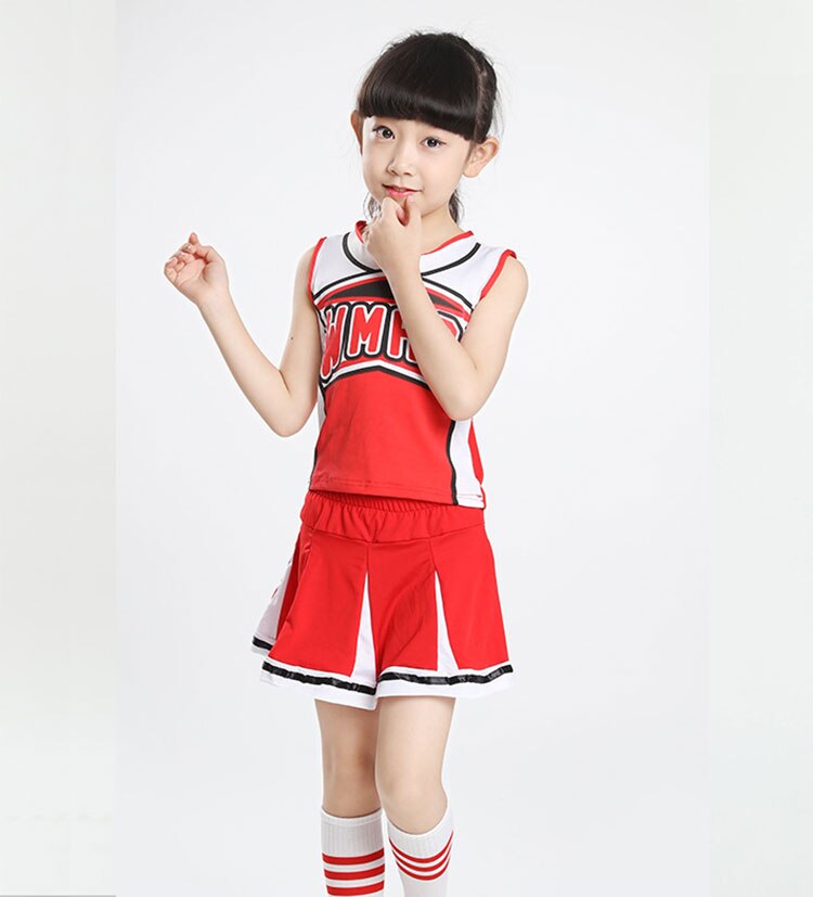 Tenue de pom-pom Girl garçon pour garçons uniformes de l'équipe scolaire Performance pour enfants ensemble de costumes de compétition pour filles
