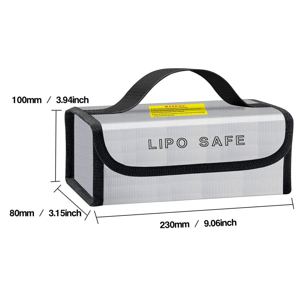 185x75x60mm carré RC LiPo sac de sécurité batterie sécurité ignifuge antidéflagrant garde batterie Protection sac de charge pour jouet RC: Marron