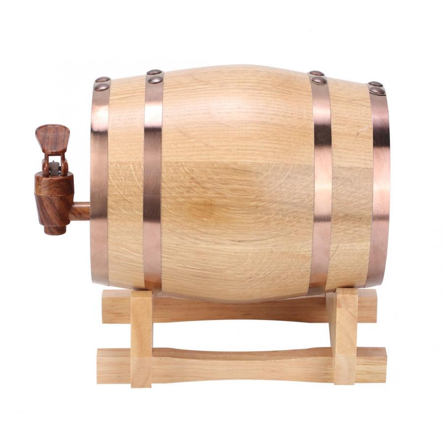 Household Wooden Beer Barrel Oak Wood Wine Barrel With 4 Brackets Keg and Tap Wine Brewing Equipment Home Portable Bar Tools: B