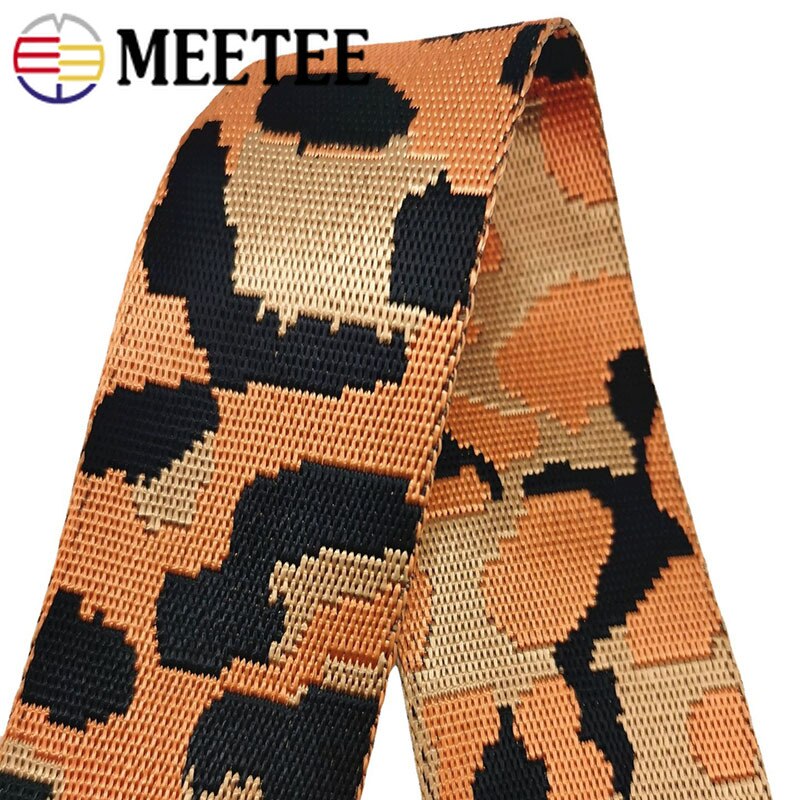 2Meters 50mm 1.5mm Thick Polyester/Nylon Webbings DIY Sewing Jacquard Webbing Strap For Bag Ribbons Clothes Hat Decorative Tapes