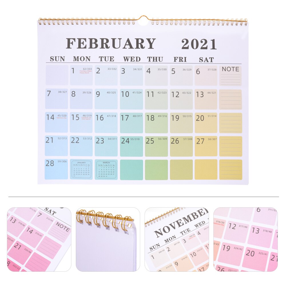 1pc Note-taking Calendar Wall Calendar Simple Hanging Calendar Calendar