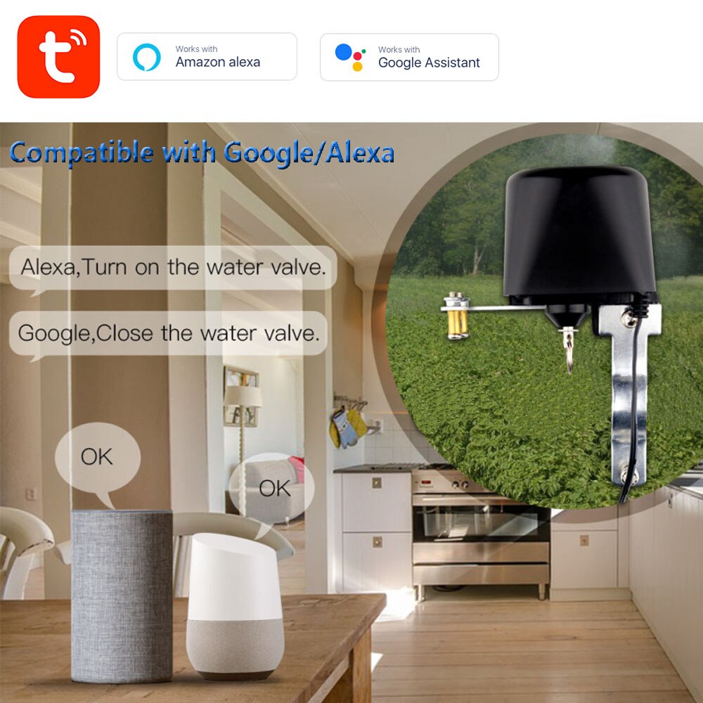 Wifi Smart Control Waterklep Domotica Uitschakeling Gasklep Compatibel Met Alexa Google Home Uitschakeling Controller
