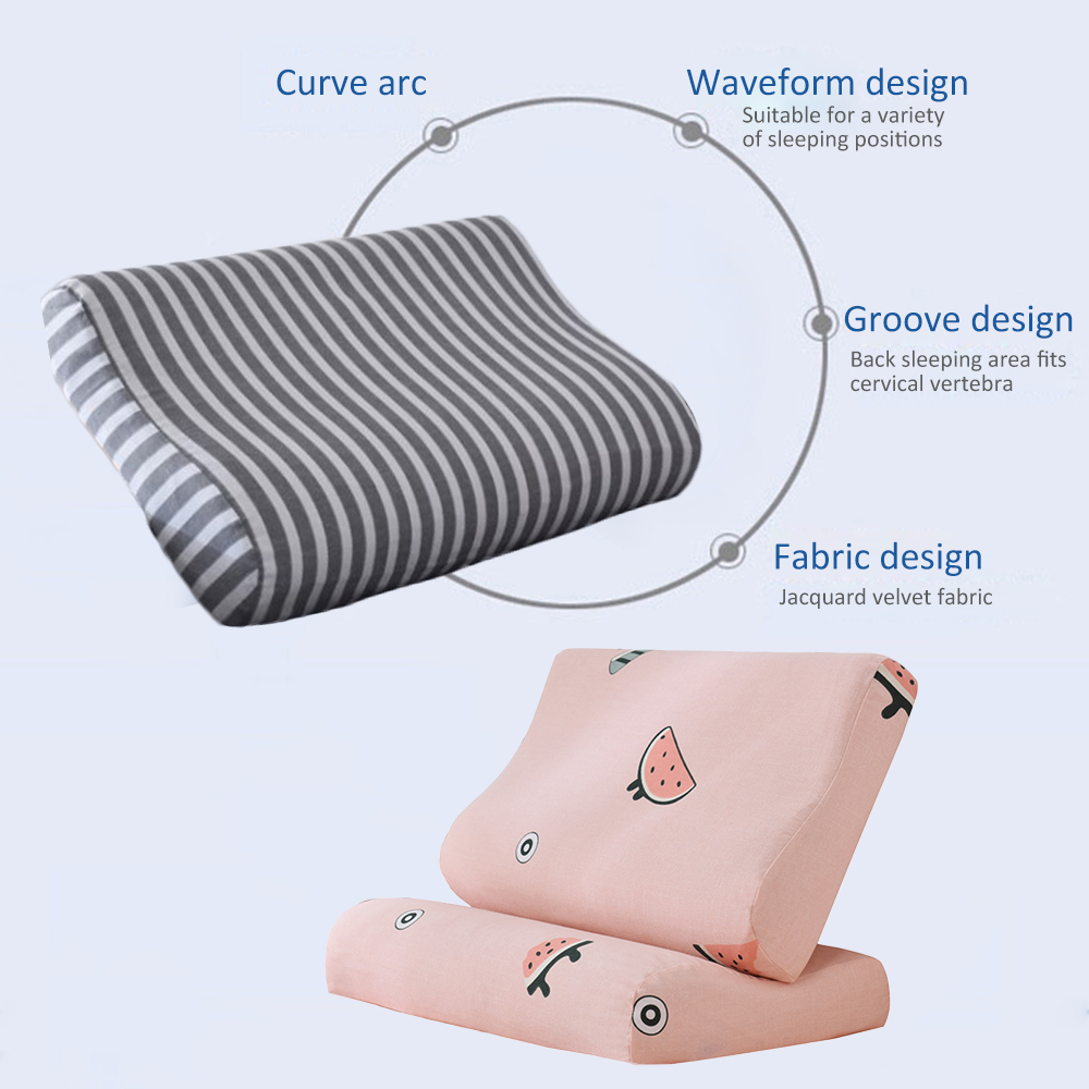 Fundas para almohadas suaves y creativas de espuma viscoelástica para el cuello, para la salud del cuello, de látex