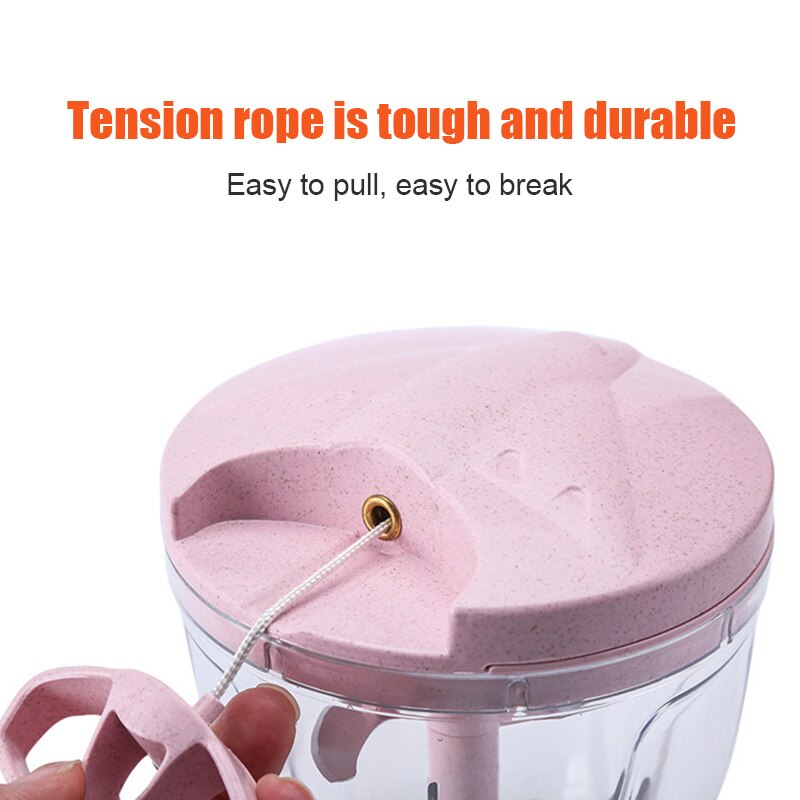 Stainless Steel Pull String Garlic Cutter 5 Cutter Manual Vegetable Nuts Onions Chopper Utensilios De Cocina -V12