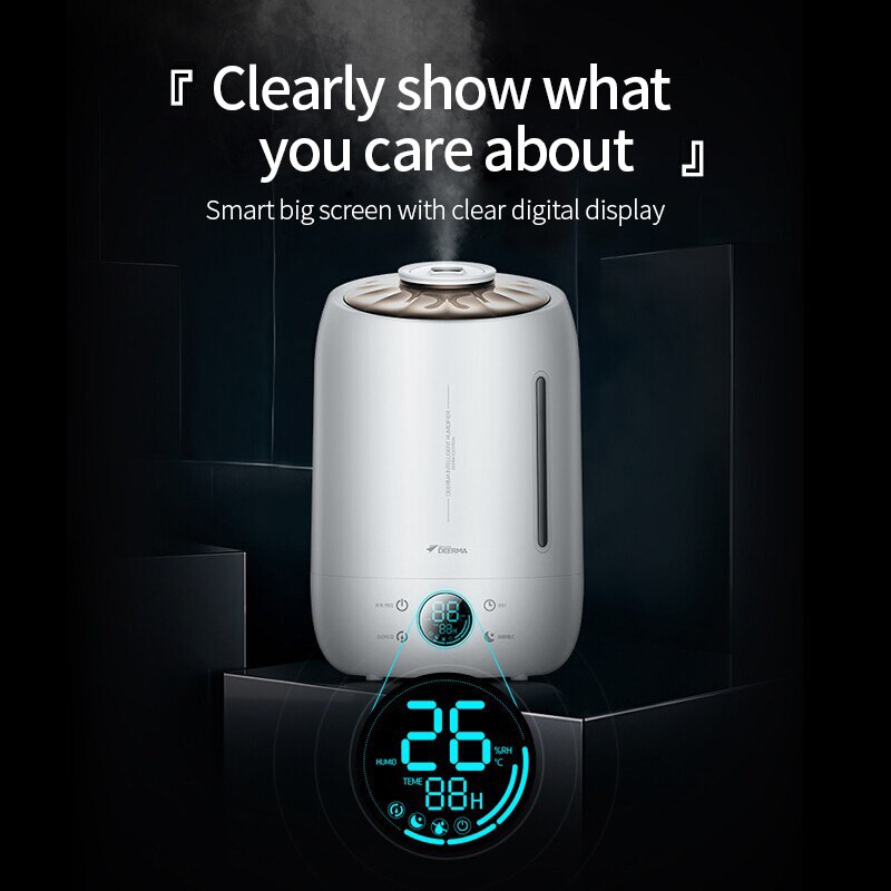 Xiaomi Deerma humidificador de aire difusor de Aroma aceite ultrasónico niebla 5l silencioso Aroma niebla fabricante Led pantalla táctil hogar difusor de agua