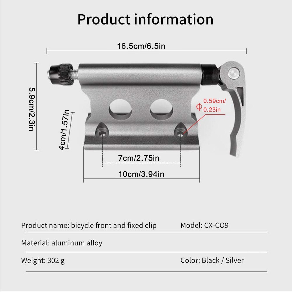 MTB Road Bicycle Front Fork Stand Holder Clamp Aluminum Alloy Quick Release Car Roof Rack Bike Carrier Frame Fixing Clip