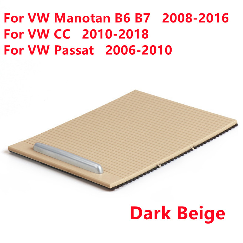 Car Center Console Shutters Cup Holder Roller Blind Cover Replacement Fit For Volkswagen VW Magotan Passat CC B6 B7 3CD857503: Dark Beige
