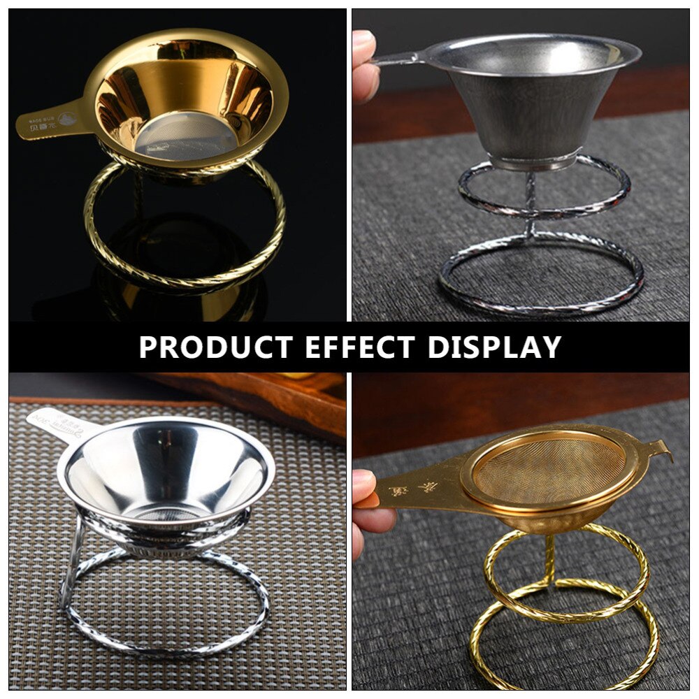 2 st tefilter vila te infusionsställ utsökt te läckställ gyllene silver användbar tefilterhållare