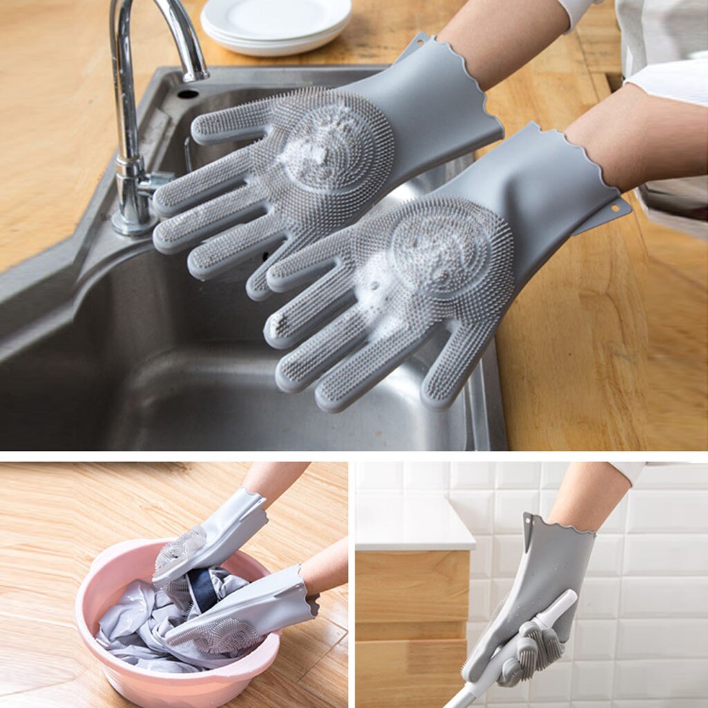 Unisex 1 Paar Afwassen Schoonmaak Handschoenen Vrouwen Mannen Huishouden Keuken Clean Tool Handschoen Touchscreen Vingerloze Handschoenen