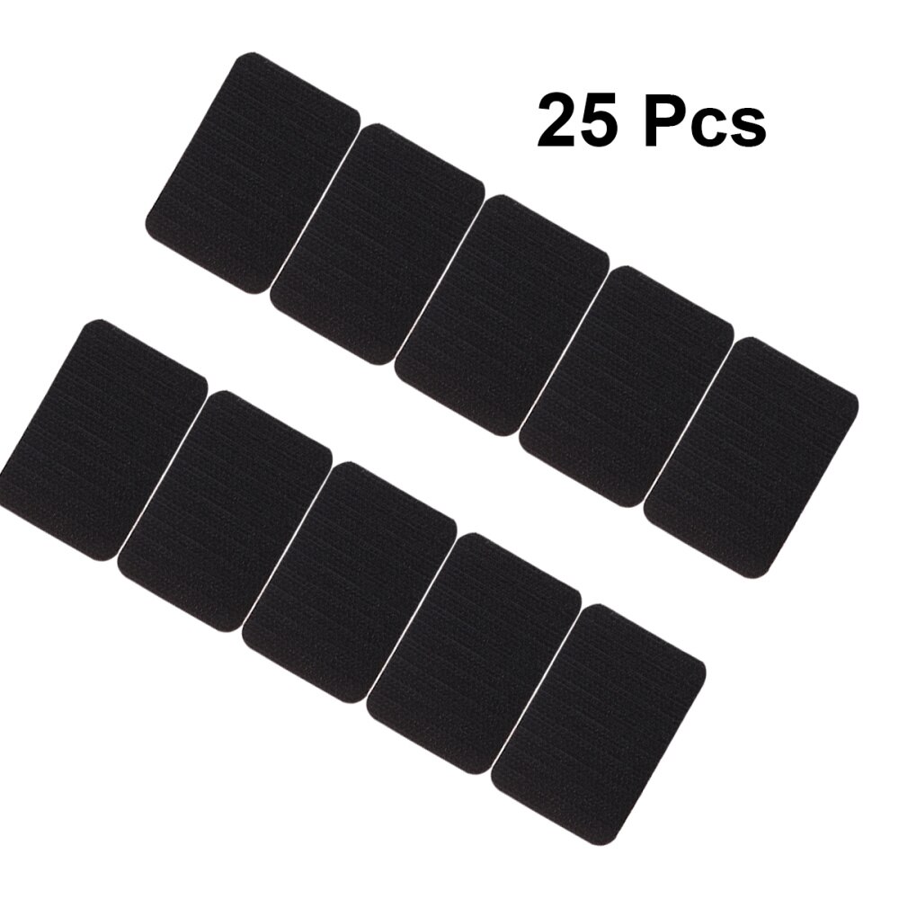 20Pcs Rechthoekige Sticker Bank Sticker Dubbelzijdig Zelfklevende Sticker (Zwart): Black 1