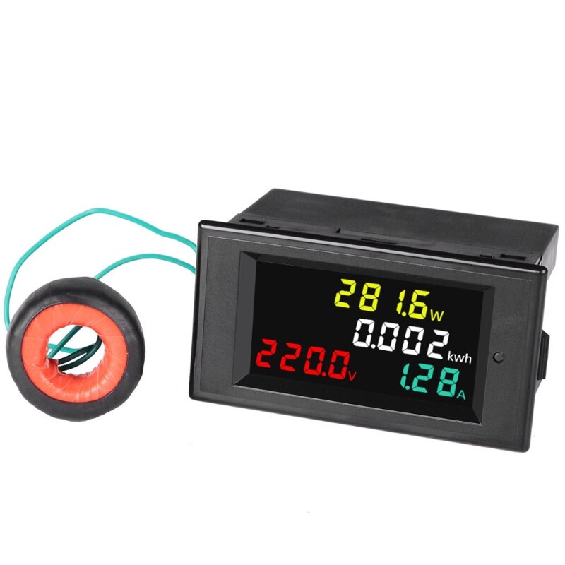 AC80-300V/AC300-450V 100A pantalla LCD Digital voltímetro medidor de energía eléctrica