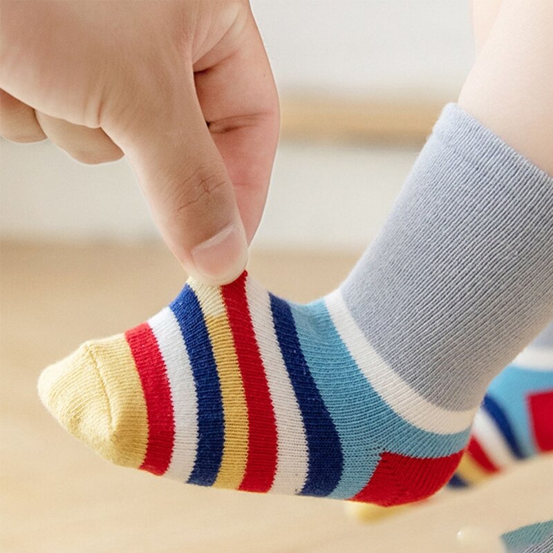 5 Paar/satz Kleinkind Baby Weiche Baumwolle Socken Keine-Unterhose Karikatur Boden Strumpf Frühling Herbst Winter Warme Mittel Rohr Sox für freundlicher Jungen