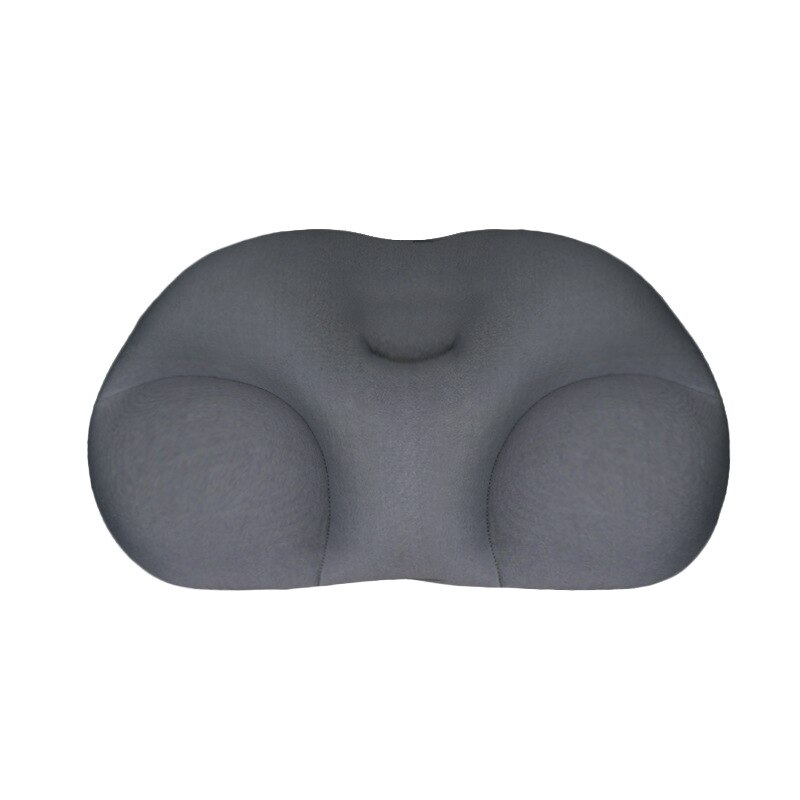3D Neck Micro Airball Pillow Deep Sleep Addiction Head Rest Air Cushion Pressure Relief Pillows Washable PillowCase Covers: Dark gray