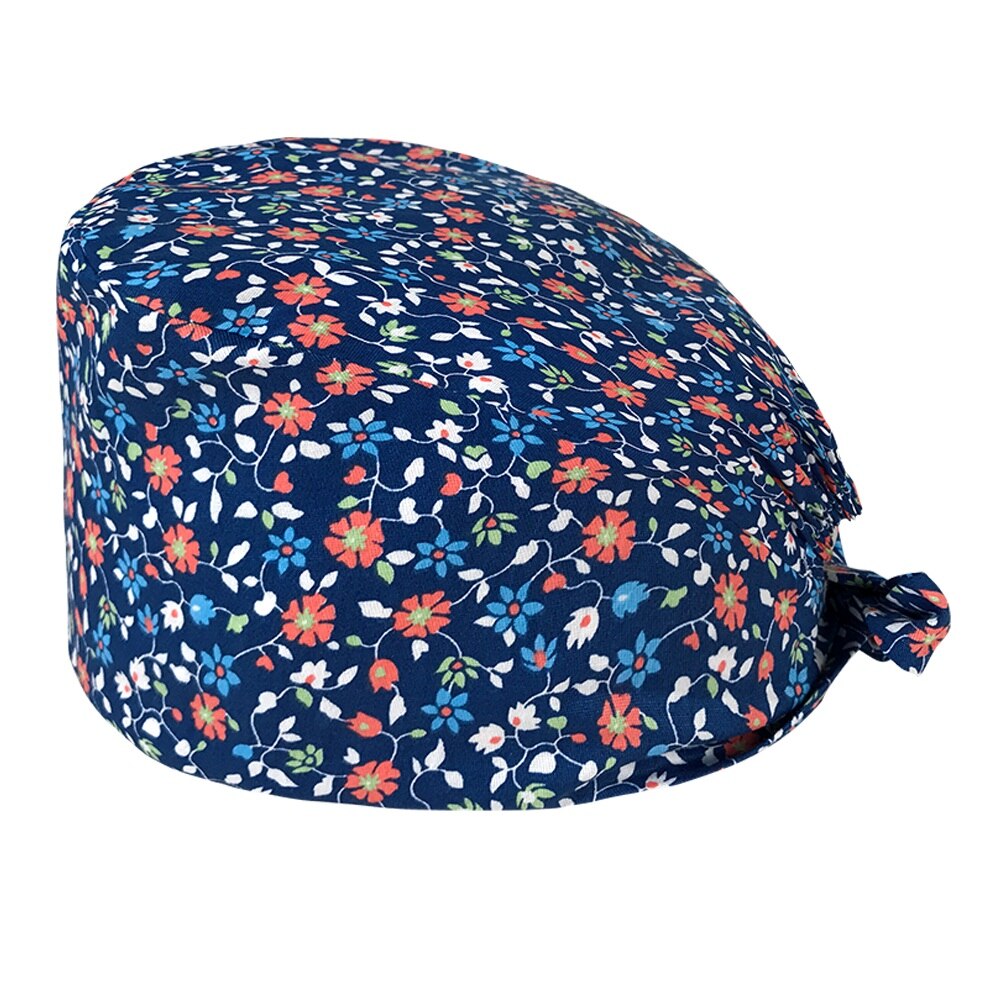 Operating Room Scrub Cap Hospital Nurse Work Cap Breathable Printing Beauty Salon Nursing Cap Custom: 12175