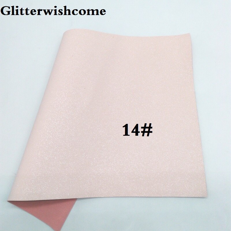 Glitterwishcome 30 x 134cm mini rulle vinyl til sløjfer ruskind glitter læder fabirc imiteret læder lagner til sløjfer , gm209: 14
