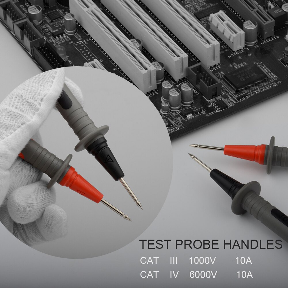 Mestek 8 styks universelle probe-testledninger pin til digital multimeterklemme multimeter testledningskabelsæt+alligatorklemme