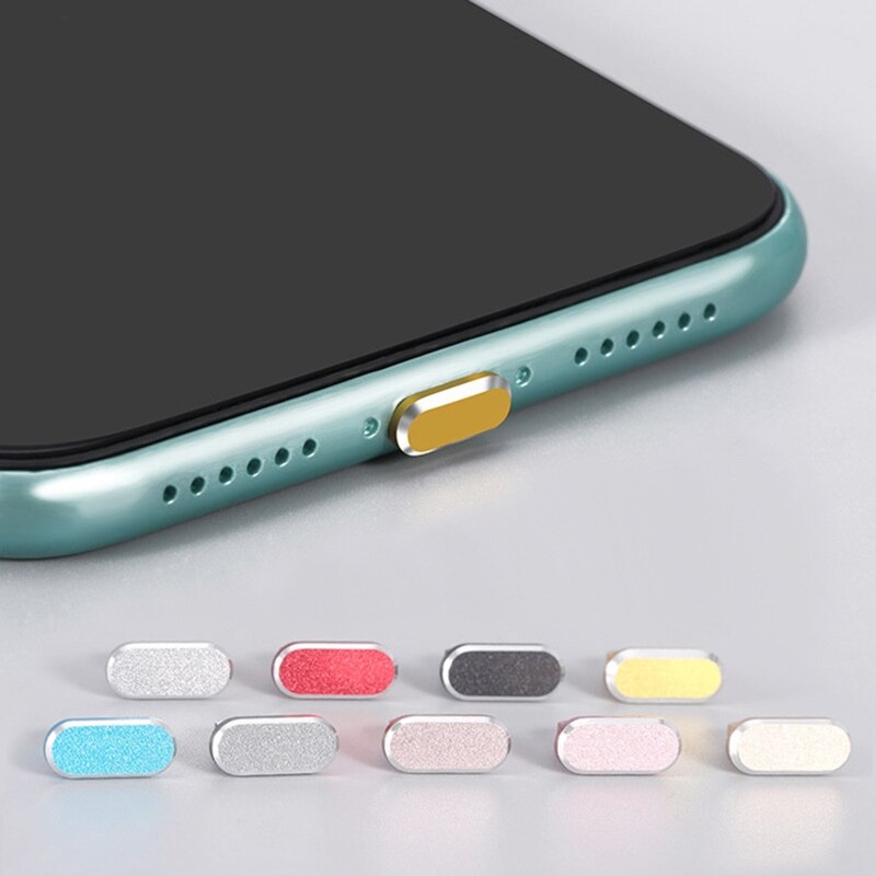 Metal Phone Dust Plug USB Anti Dust Plug for iPhone 11/11 Pro Max/SE/XR Protects Devices from Dirt Grime Fits Perfectly