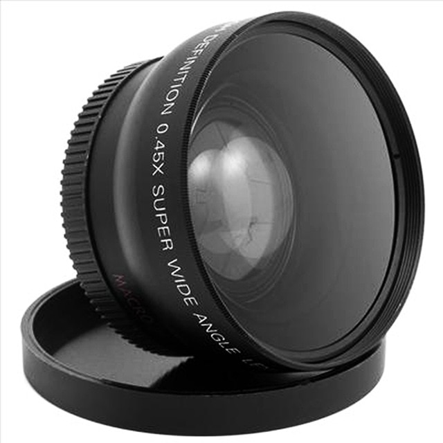 Macro lente gran angular de 52MM, 0,45x, con 62MM de rosca de filtro UV para Nikon D3200 D3100 D5200 D5100, 1 Juego