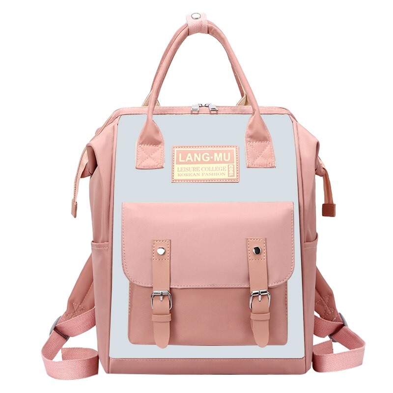 Shoulder Mommy Bag Multi-Functional Mother and Child Diaper Bag: Pink