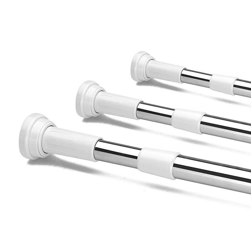 Spring Loaded Telescopic Rods Adjustable Rail Poles Clothes Wardrobe Tension Rail Pole Rods JS23