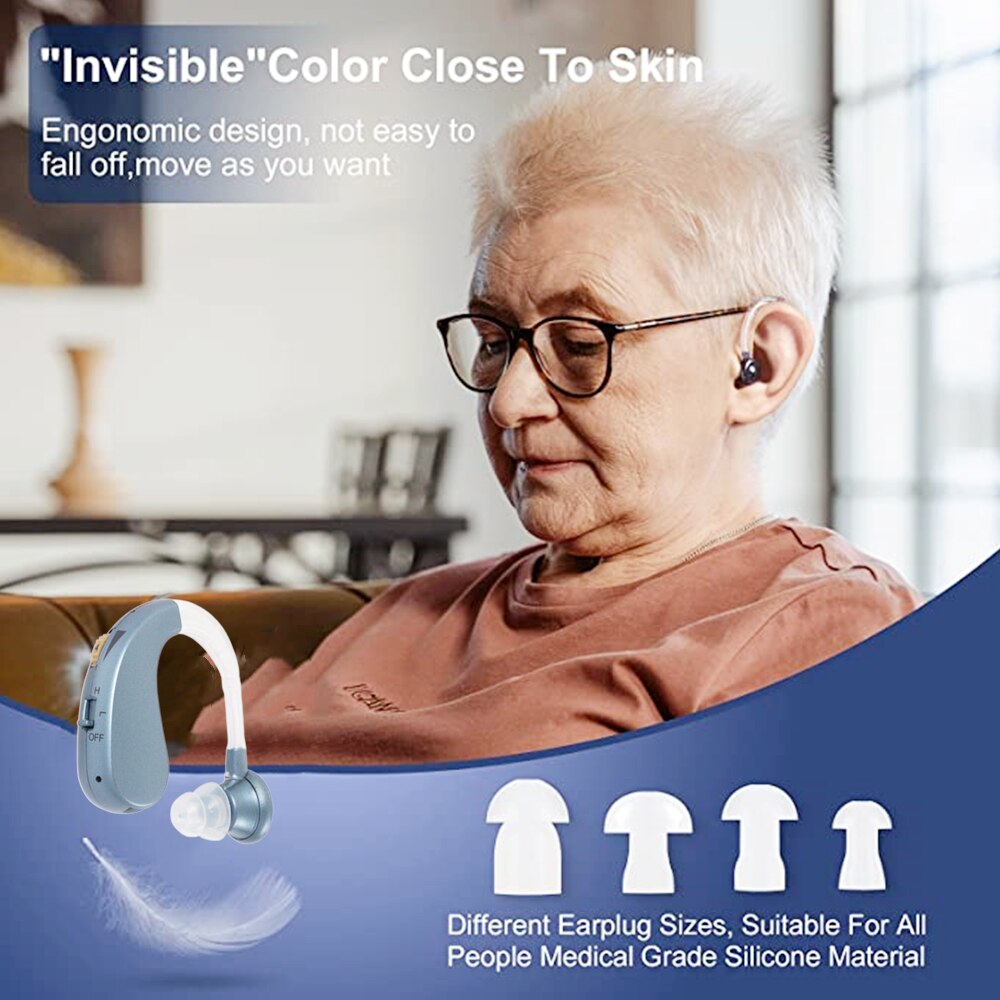 Hearing Aids For Seniors Rechargeable With Noise Cancelling Digital Hearing Amplifier For Hearing Impaired Sound Ear Amplifier