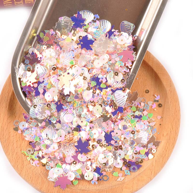 Gemengde Pailletten Voor Ambachten Glitter DIY Gezicht Nail Arts Naaien Decoratie Shell Spangle Paillette Stickers 10g (ongeveer 1000 stuks) c2676